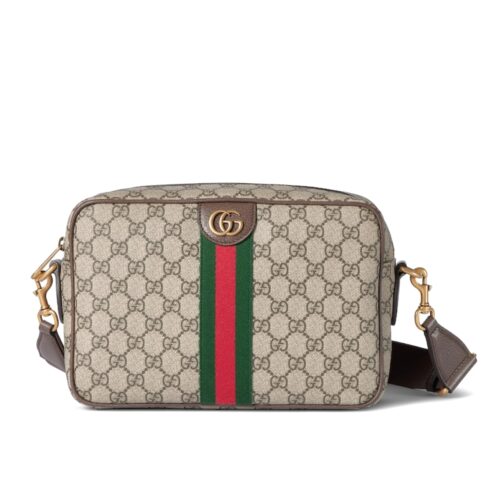 Gucci Ophidia Medium GG Monogram Canvas Crossbody Bag Beige And Brown 28Cm 834468 FAEOF 9745