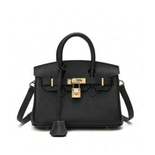 Hermes Birkin Mini Epsom Gold Hardware Handbag Black 20Cm