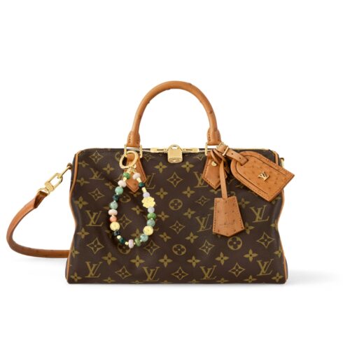 Louis Vuitton Speedy Soft 30 Boho Monogram Canvas Shoulder Bag Brown 30Cm N87212