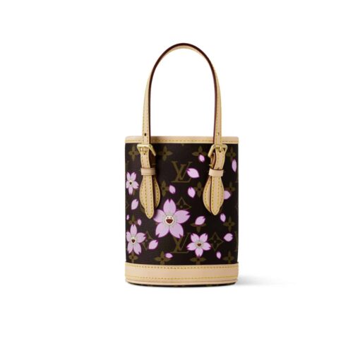 Louis Vuitton X TM Nano Bucket Bag Monogram Canvas Sakura Brown 17Cm M13417
