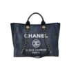 Chanel Deauville Large Canvas Tote Bag Blue 38cm