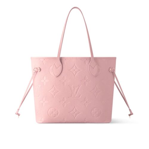 Louis Vuitton Neverfull GM Monogram Empreinte Tote Bag Pink 39Cm