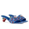 Louis Vuitton X Takashi Murakami Lily Denim Mule Blue 1Ahltf