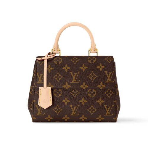 Louis Vuitton Cluny Mini Monogram Canvas Handle Bag Brown 20Cm M46055