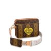 Louis Vuitton Trio Messenger Monogram Stripes Crossbody Bag Brown 25cm M45965
