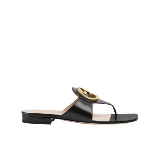 Gucci Women'S Gucci Blondie Thong Sandal Black 739048 C9D00 1000