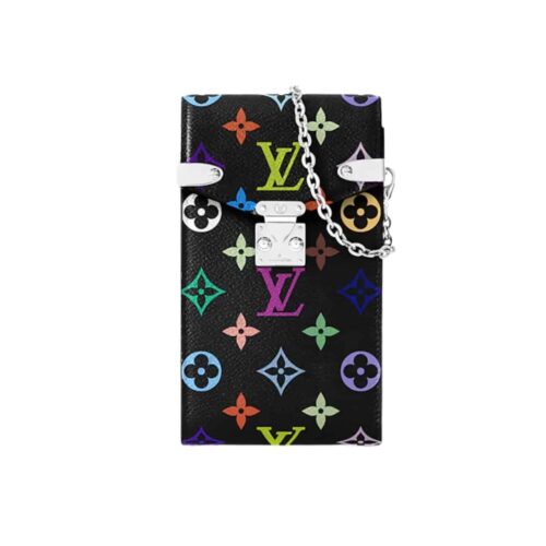 Louis Vuitton X Takashi Murakami Phone Pouch Métis Small Multicolored Phone Pouch Black 17cm M14098