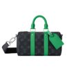 Louis Vuitton Keepall Bandoulière 25 Monogram Eclipse Shoulder Bag Bamboo Green 25cm M25885
