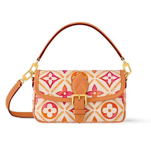 Louis Vuitton Nano Diane Monogram Canvas Shoulder Bag Coral 20Cm M83621