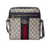 Gucci Ophidia Small GG Supreme Canvas Messenger Bag Beige And Blue 25cm ‎547926 96iwn 4076
