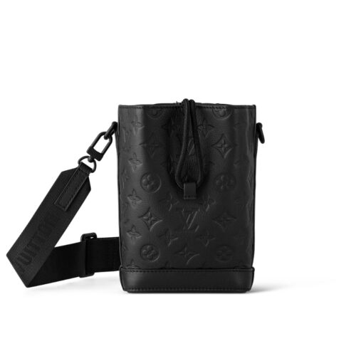 Louis Vuitton Noé Small Monogram Empreinte Bucket Bag Black 21cm M82248