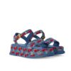 Louis Vuitton X Takashi Maya Platform Monogram Cherry Denim Sandal Blue 1Ahnyd