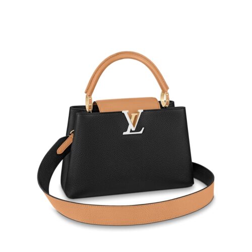 Louis Vuitton Capucines BB Handle Bag Black Arizona 27Cm M59466