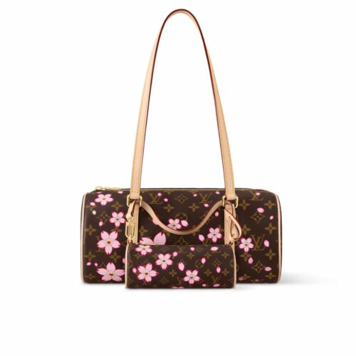 Louis Vuitton X TM Papillon Monogram Canvas Shoulder Bag Sakura Brown 27cm M13097