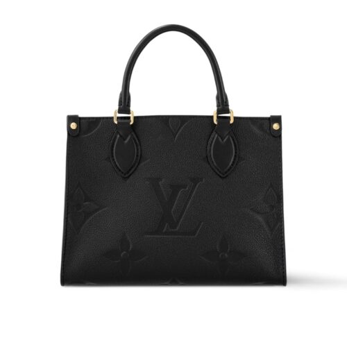 Louis Vuitton Onthego PM Monogram Empreinte Tote Bag Black 25cm M45653