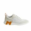 Hermes Bouncing Sneakers Smooth Leather Canvas Blanc H232856ZH91450