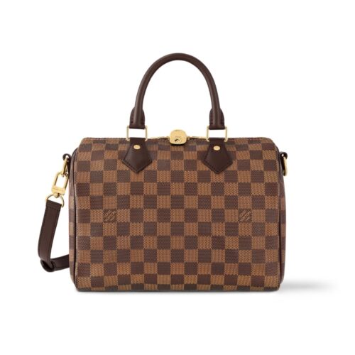 Louis Vuitton Speedy Bandoulière 25 Damier Ebene Handle Bag Brown 25cm N40575