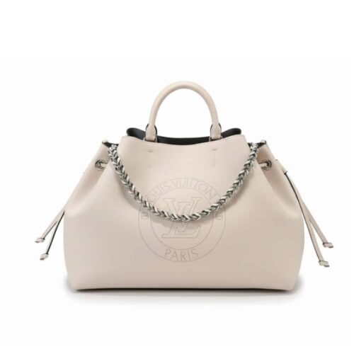 Louis Vuitton Bella Tote Mahina Leather Bucket Bag Beige 32Cm M11733