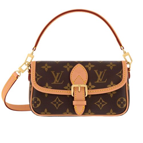 Louis Vuitton Diane Nano Monogram Canvas Shoulder Bag Brown 18cm M83298