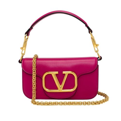 Valentino Locó Small Shoulder Bag In Calfskin Rose Violet 1W2B0K53Zxlm24