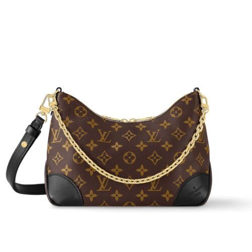 Louis Vuitton Boulogne PM Monogram Canvas Shoulder Bag Black 26Cm M45831
