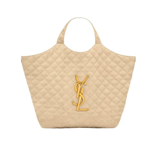 Saint Laurent Icare Maxi Quilted Leather Shopping Bag Beige 50Cm 698651AABR89748