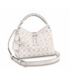 Louis Vuitton Beaubourg Hobo MM Mahina Leather Shoulder Bag Cream White 32cm M58482