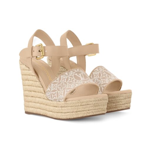 Louis Vuitton Helios Wedge Espadrille Beige 1AHLL1