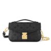 Louis Vuitton Pochette Métis East West Monogram Empreinte Crossbody Bag Canvas Black 21Cm M46595