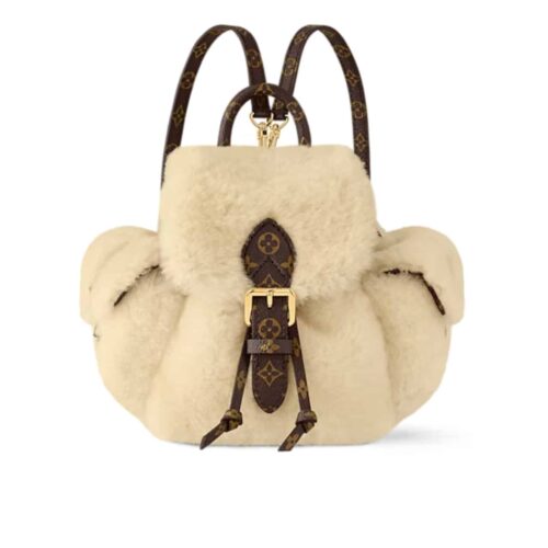 Louis Vuitton Nano Teddy Fur Backpack Cream 25Cm M11919