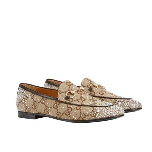 Gucci Women Jordaan Loafer Beige And Dark Brown 813000 Fad4D 2550
