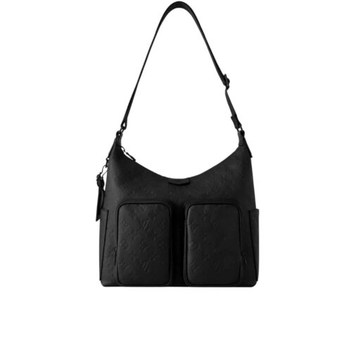 Louis Vuitton Hobo Cargo Monogram Empreinte Hobo Bag Black 30cm M14778