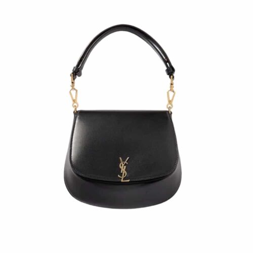 Saint Laurent Voltaire Box Leather Handle Bag Black 20cm 8008460SX0W1000