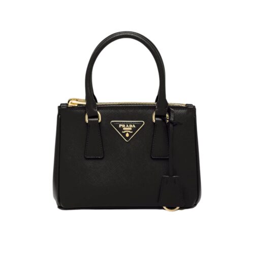 Prada Galleria Mini Saffiano Leather HandBag Black 20Cm 1Ba906 Nzv F0002 V Eom