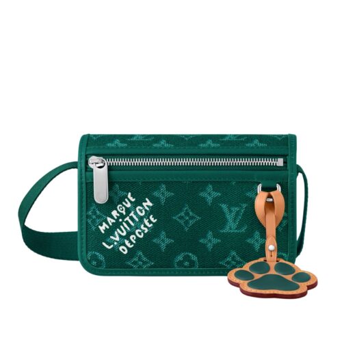 Louis Vuitton Bosphore Wearable Wallet Monogram Heritage Canvas Crossbody Bag Green 18cm M12637