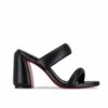 Christian Louboutin Inflama Sab Leather Block Heel Sandals Black 1230780B439