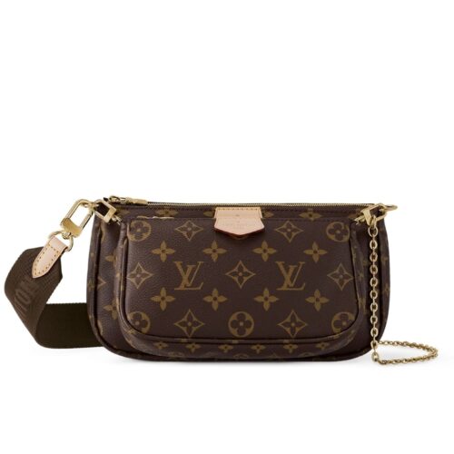 Louis Vuitton Multi Pochette Accessoires Monogram Canvas Crossbody Bag Brown 24Cm