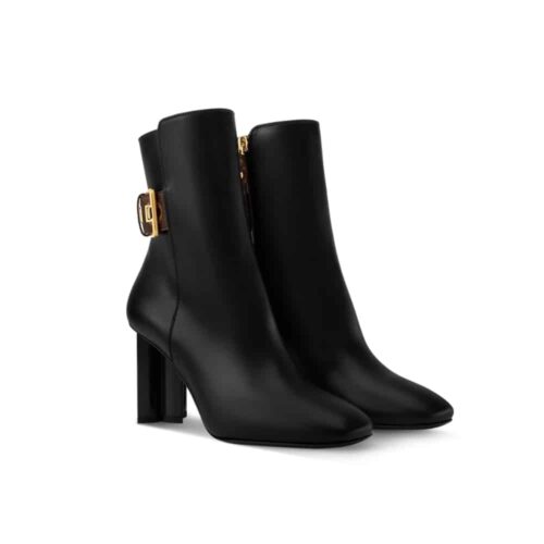Louis Vuitton Silhouette Ankle Leather Boot Black 1AIEFP