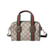 Gucci Mini GG Monogram Canvas Top Handle Bag Beige Ebony 20cm 859975 Fachl 8844