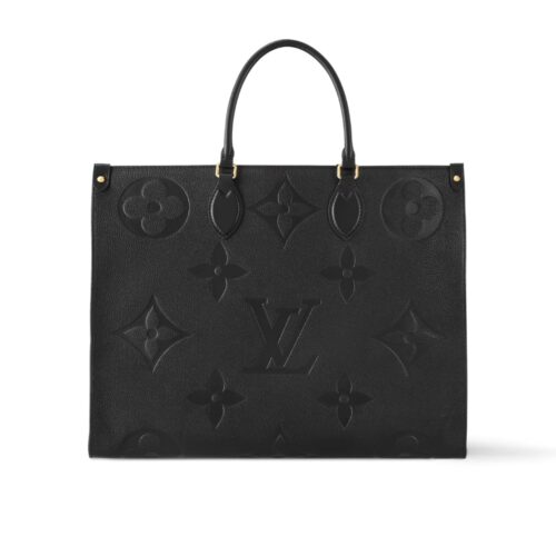 Louis Vuitton Onthego GM Monogram Empreinte Tote Bag Black 41Cm M44925