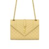 Saint Laurent Envelope Medium Quilted Grain De Poudre Embossed Leather Crossbody Bag Beige 24Cm 600185BOW912721