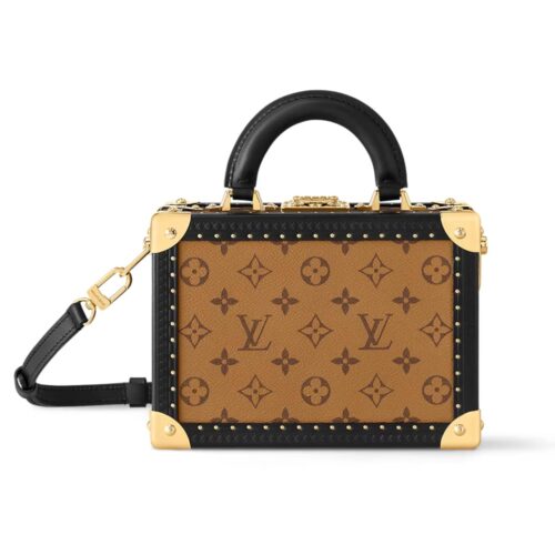 Louis Vuitton Petite Valise Small Monogram Reverse Canvas Top Handle Bag Brown 22cm M47164
