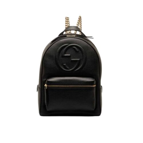 Gucci Soho Grained Leather Backpack Black 31cm