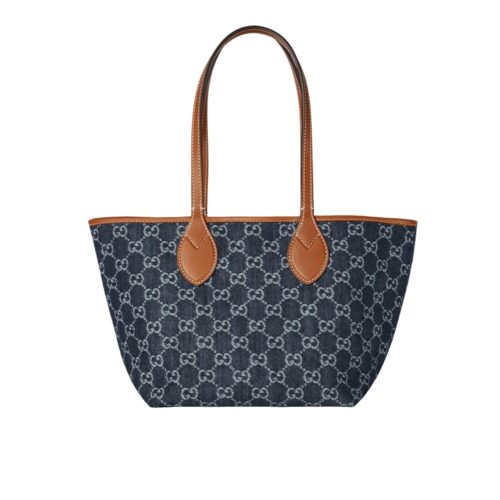 Gucci Totissima Small GG Denim Tote Bag Dark Blue 22Cm 820496 Faecc 4243