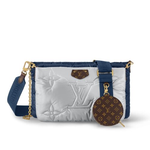 Louis Vuitton Multi Pochette Accessoires Navy And Silver Shoulder Bag 23Cm M21057