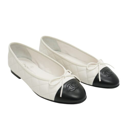 Chanel Ballerina White And Black