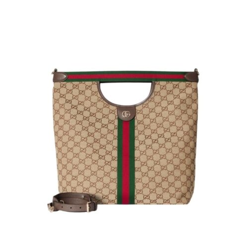 Gucci Giglio Large GG Monogram Canvas Tote Bag Beige And Brown 39Cm 865452 FAFZE 9871