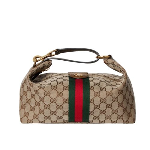 Gucci Vanity Medium GG Canvas Top Handle Bag Beige And Brown 27Cm ‎857799 FAFUF 9870
