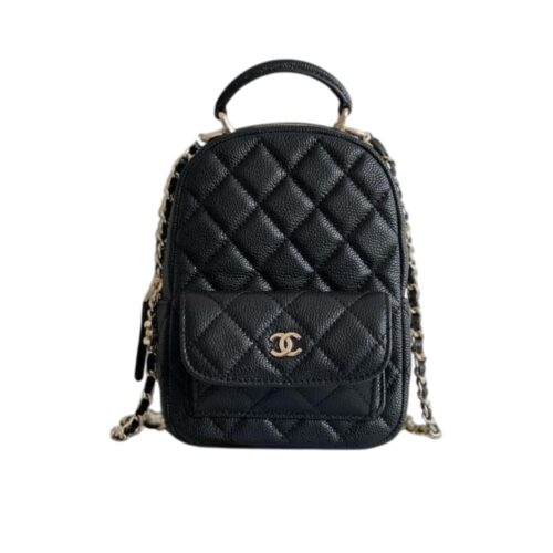 Chanel Classic Mini Grained Leather Backpacks Black 12cm AP3753 B06311 94305