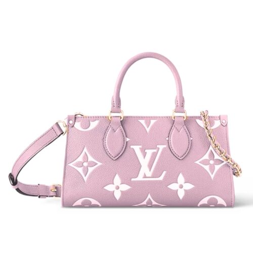 Louis Vuitton Onthego East West Monogram Empreinte Handle Bag Pink 25cm